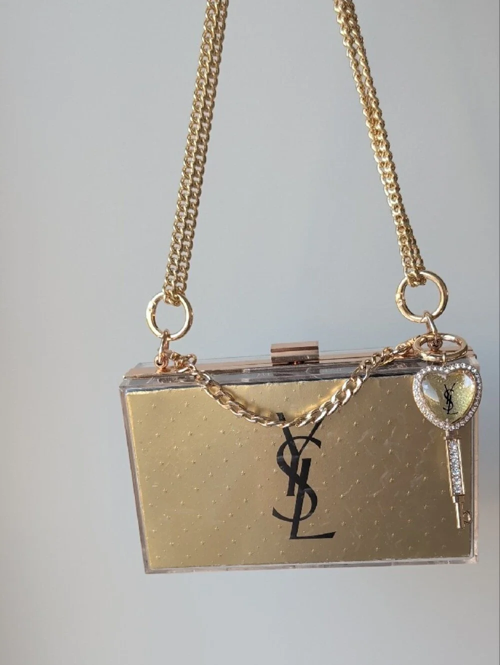 Upcycled YSL Gold Box Clutch & Luxury Gift Set